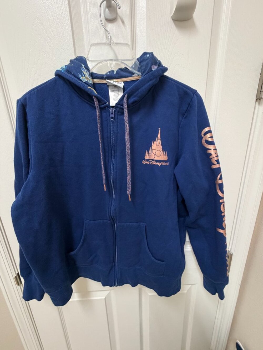 Disney World 50th Anniversary Zip-Up Hoodie Size 1X